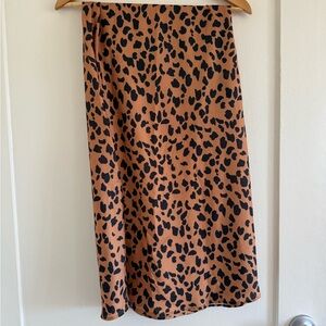 Urban Outfitters Brown and Black Midi Skirt